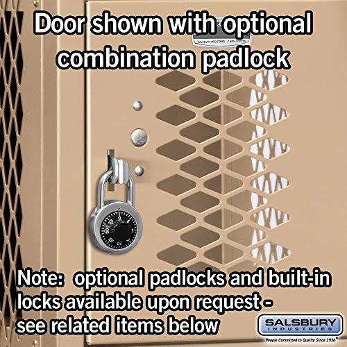Vented Metal Locker, Six Tier, Tan G471736