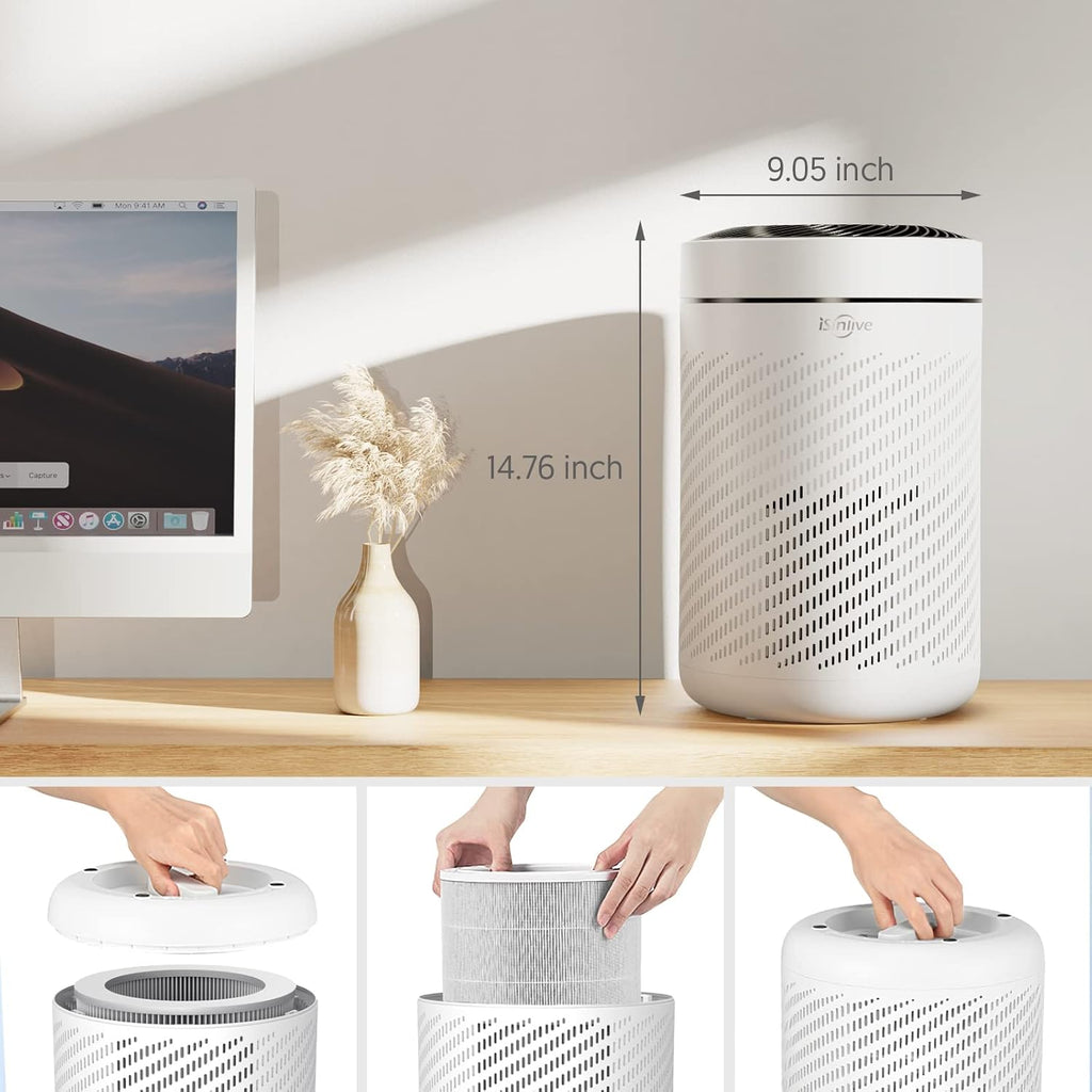 HEPA Air Purifier with PM2.5 Smart Sensor, H13 True HEPA, 22dB R883839