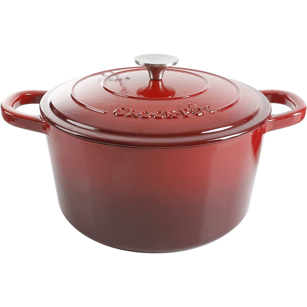 Scarlet Red 7-Quart Cast Iron Dutch Oven Q982116
