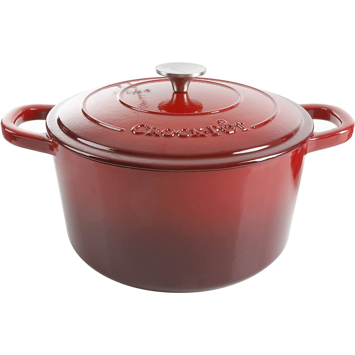 Scarlet Red 7-Quart Cast Iron Dutch Oven Q982116