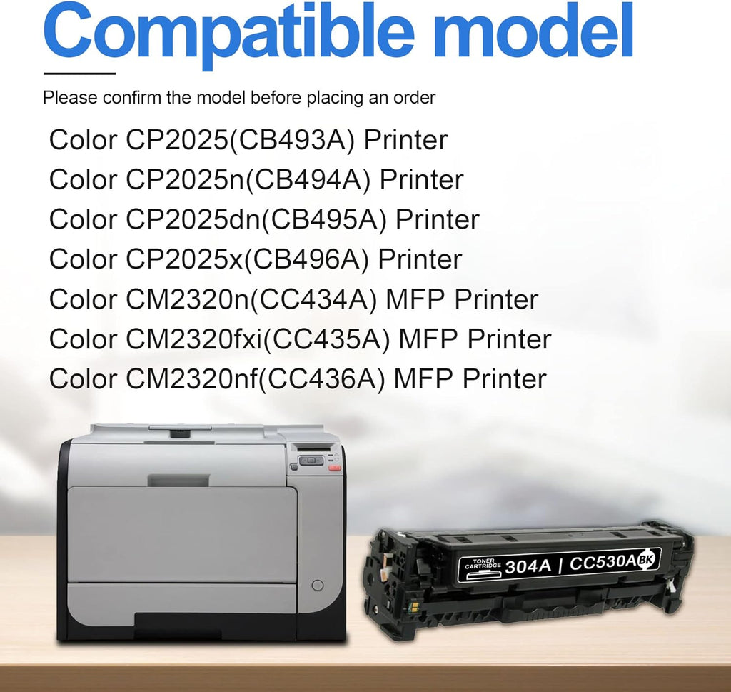 CC530A Compatible Black Toner Cartridge for HP Printer O5382