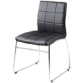 Faux Leather Tufted Dining Side Chair in Black (Set of 4) N96196