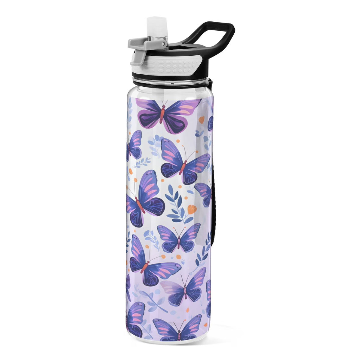 Purple 32oz Tritan Leakproof Water Bottle with Straw X1472