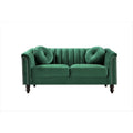 Green Tufted Back Loveseat L95665