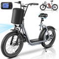 800w Electric Scooter with 20" Fat Tire, 20 MPH Top Speed, 30 Miles Range, Foldable E665863