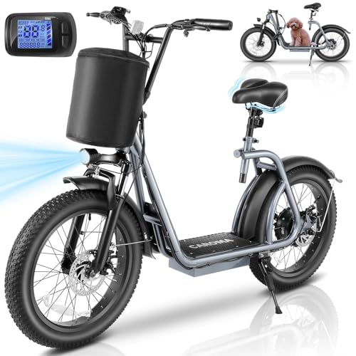 800w Electric Scooter with 20" Fat Tire, 20 MPH Top Speed, 30 Miles Range, Foldable E665863
