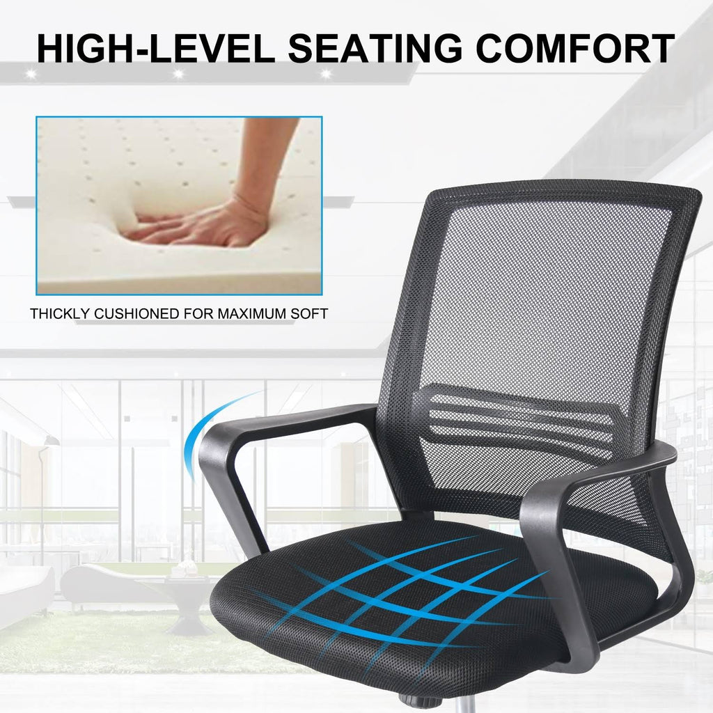 Black Adjustable Height Swivel Task Chair F36394