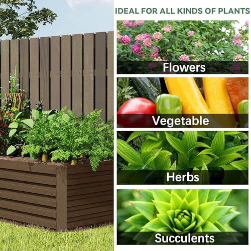 2pcs 8x4x2ft Galvanized Raised Garden Bed A7616