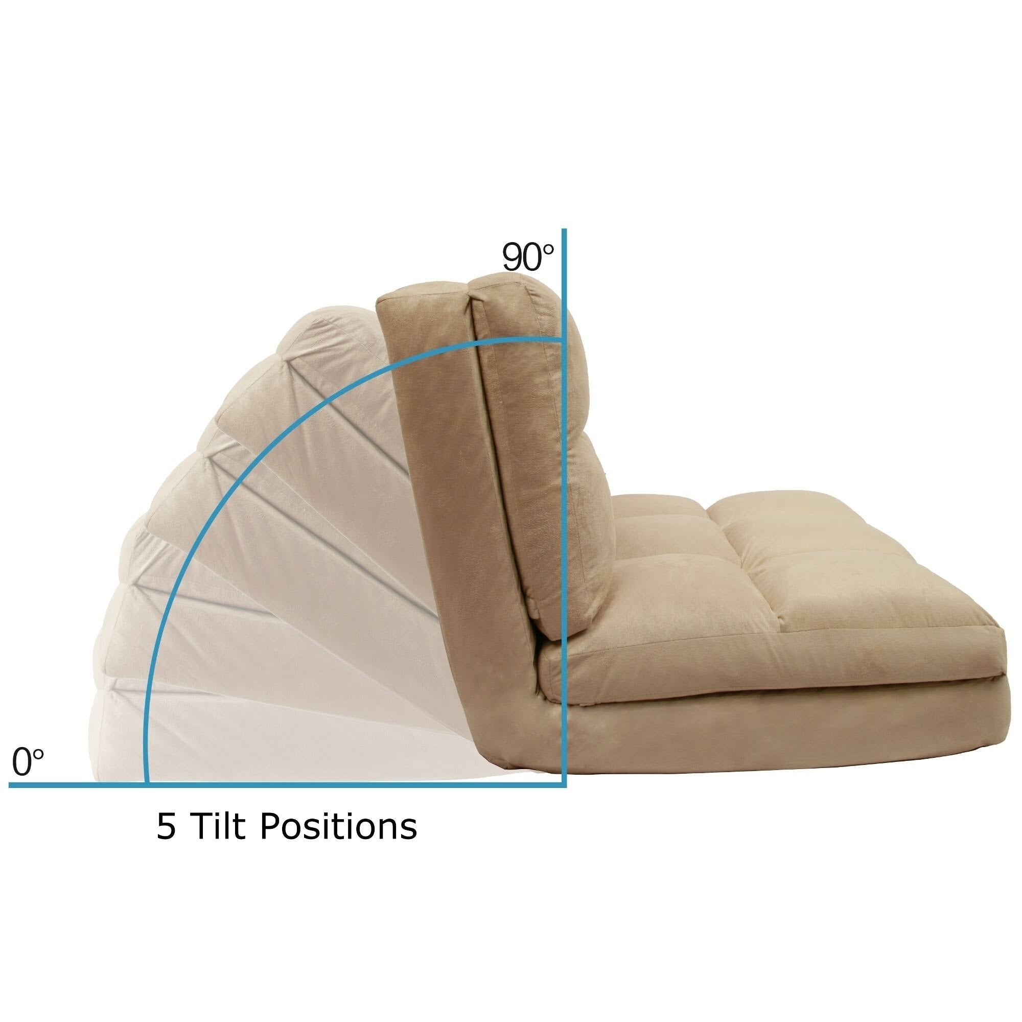 Purple Microsuede 5-Position Convertible Flip Chair Sleeper U750