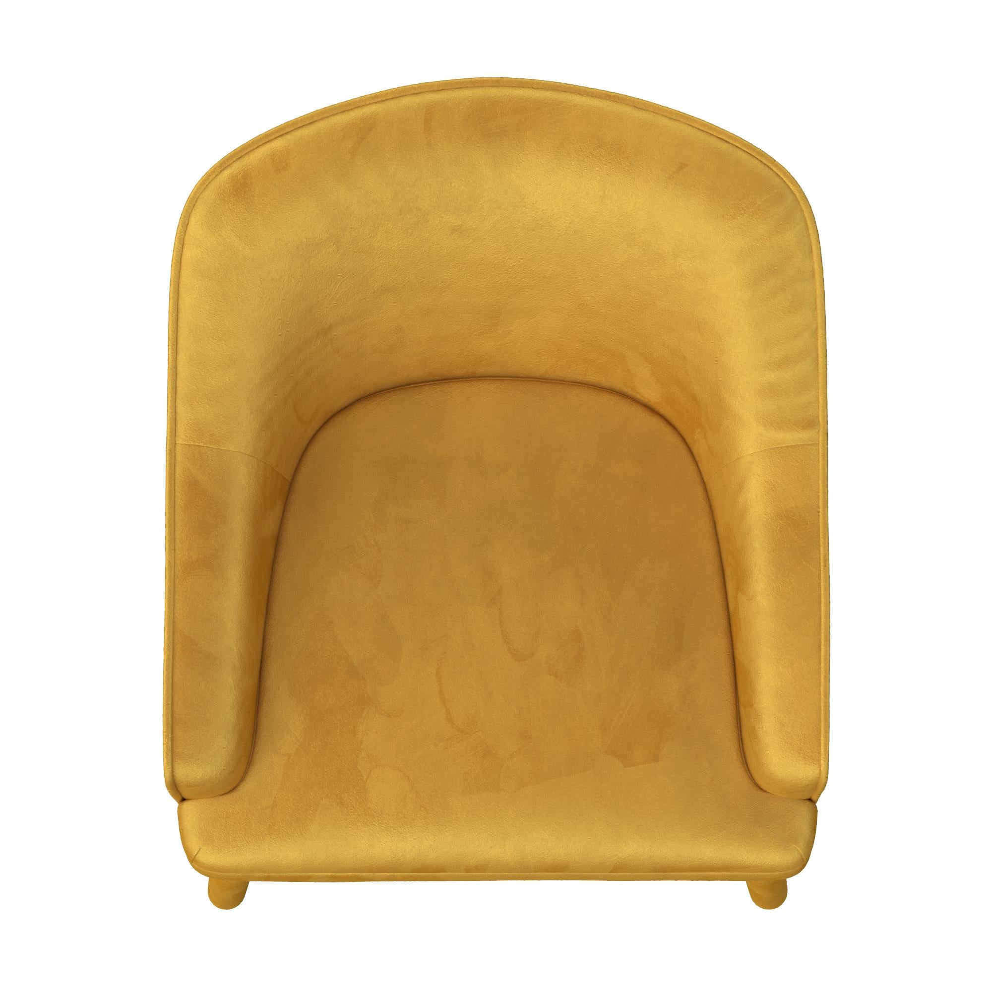 Mustard Velvet Upholstered Accent Chair X940