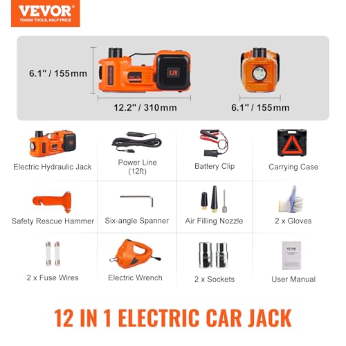 5 Ton Electric Hydraulic Car Jack with Impact Wrench S936133