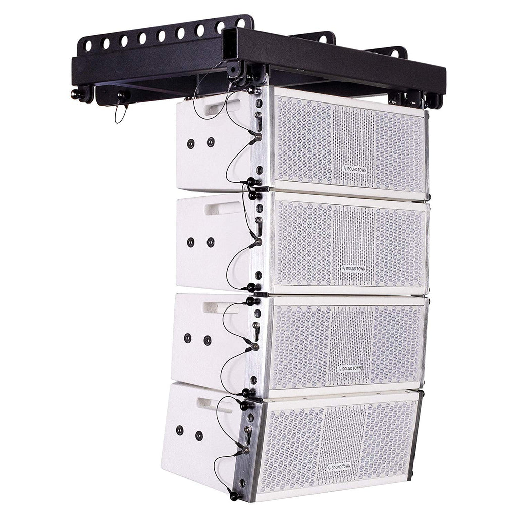White 15-inch Powered Line Array Subwoofer with Four 2 X 5-inch Line Array Speakers J63070