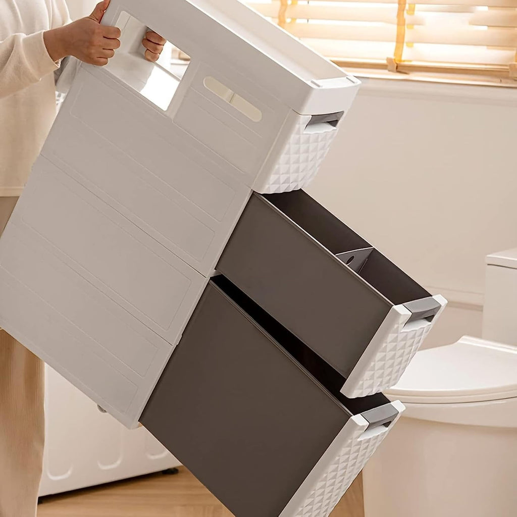 Slim Storage Tower with Wheels Drawer Cart B62521