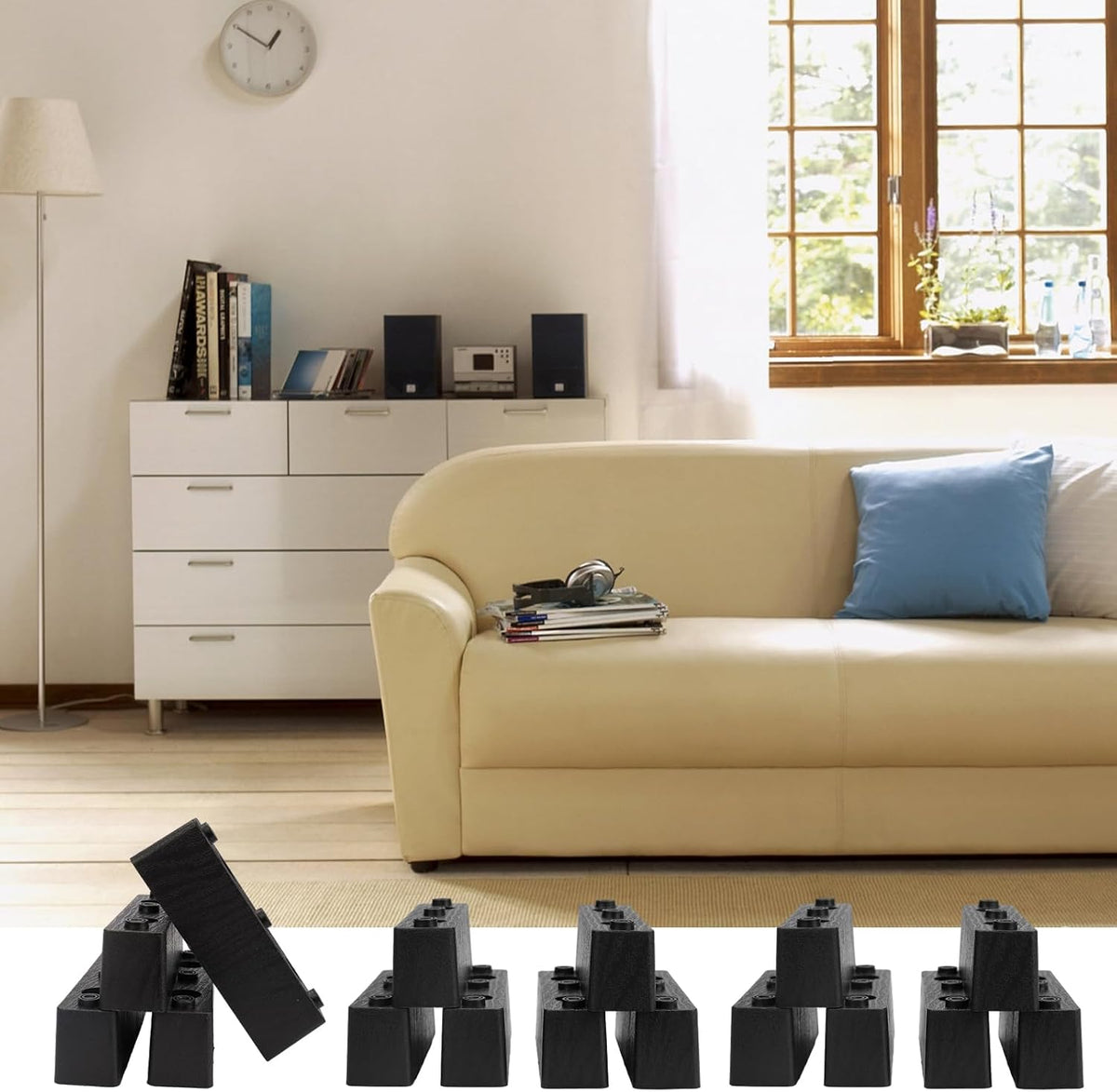 Set of 16 Furniture Legs Kit, 4.7 Inch Heavy Duty Sofa Legs with Screws H640669