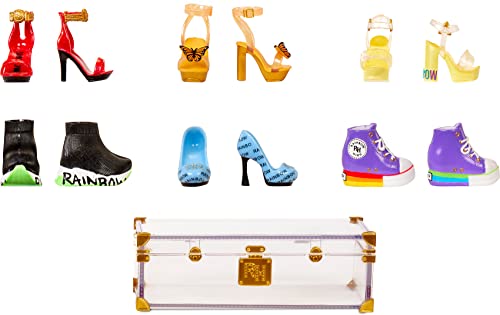 Portable Clear Acrylic Fashion Closet with 31+ Doll Clothing & Accessories L3930