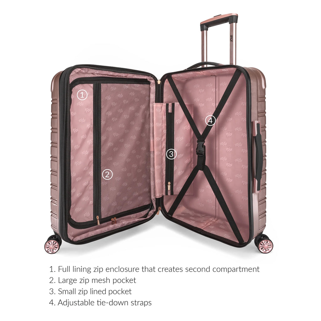 24" Hardside Fibertech Checked Luggage D35611
