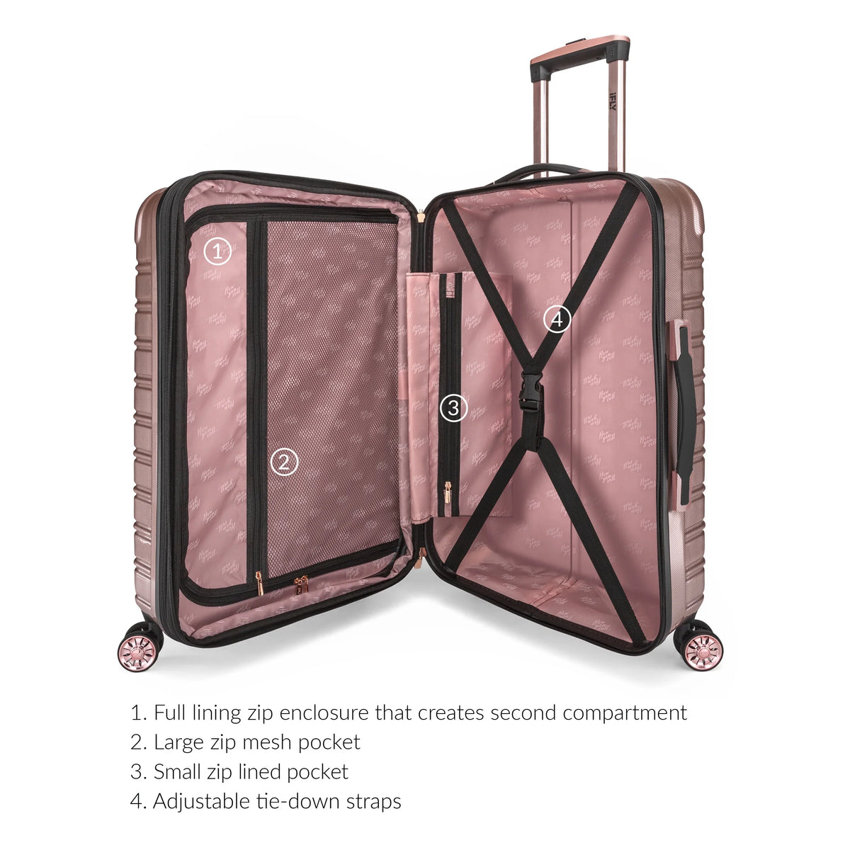 24" Hardside Fibertech Checked Luggage D35611