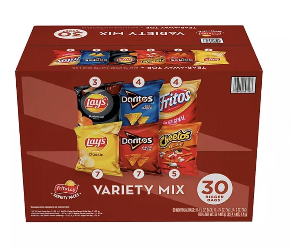 30 ct. Variety Pack Chips and Snacks T450
