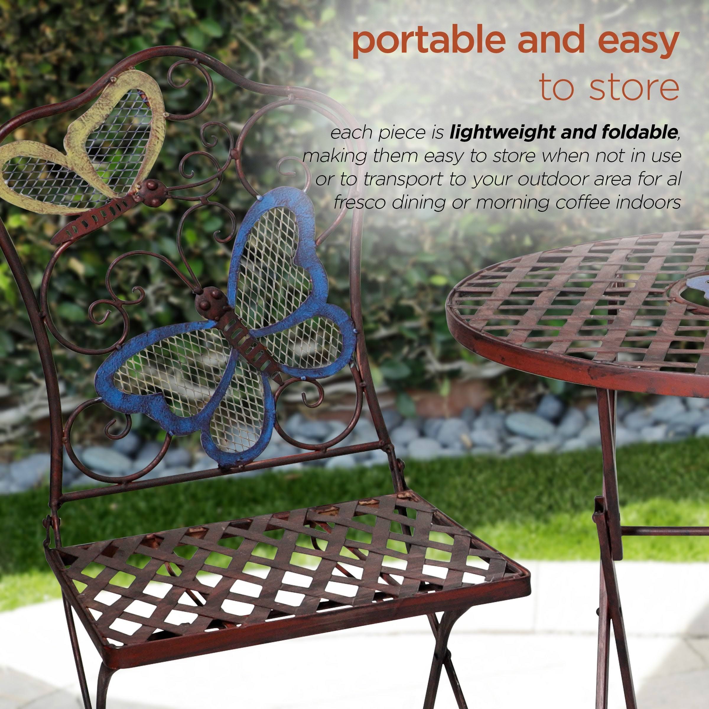 Alpine Butterfly Table and Two Chairs Bistro Set N51565