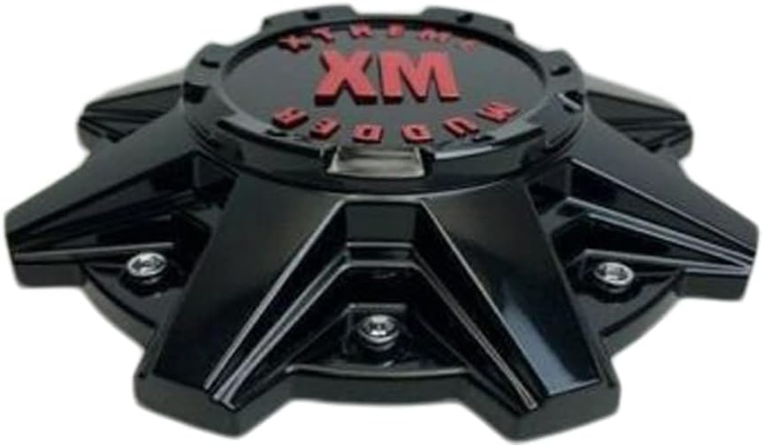 Gloss Black and Red Logo Wheel Center Cap F316