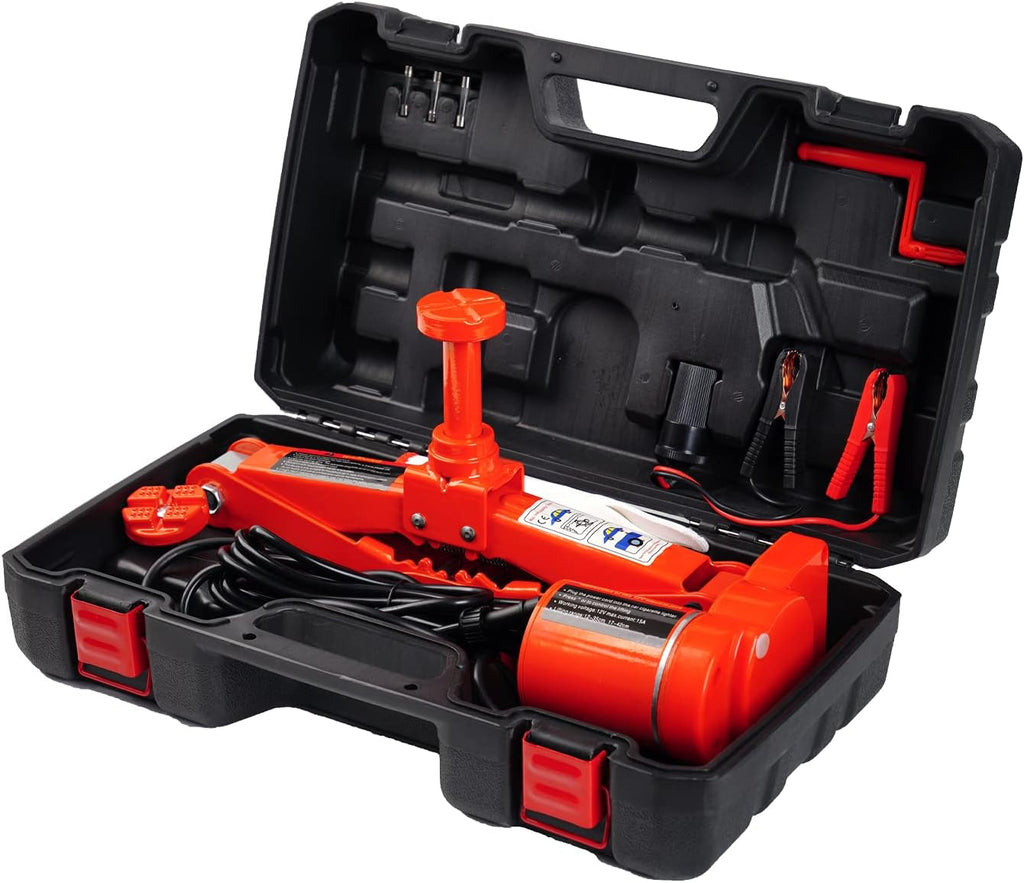 Electric Car Jack Kit 3Ton 12V Auto Scissor Car Jack Lift Portable Air Floor Jack All-in-one Automatic Sedan SUV Car Repair Tool Grey P28596