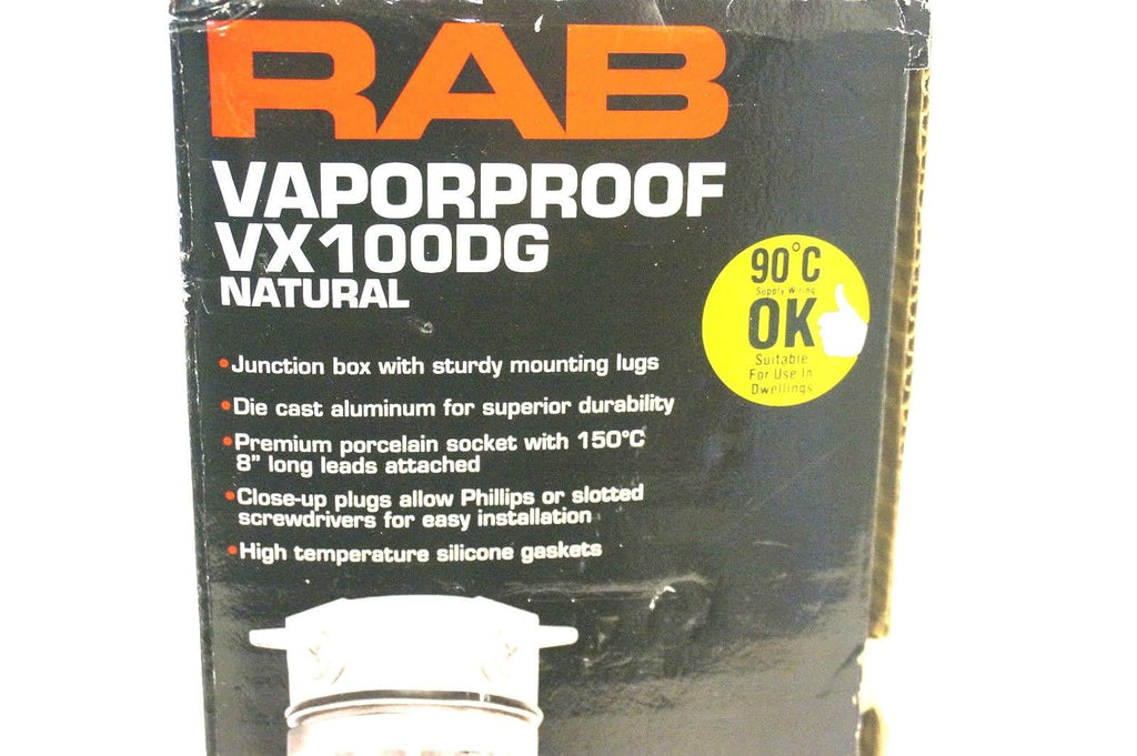 Vaporproof Ceiling Box Mount with Glass Globe and Cast Guard B286105