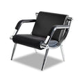 Black PU Leather Visitor Sofa I251