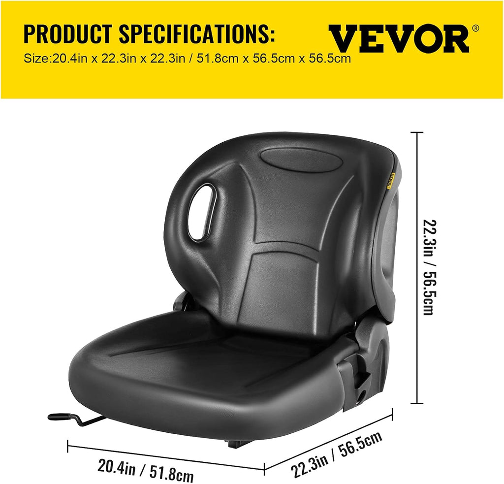 Forklift Seat with Seat Switch and Back Seat Organizer O458