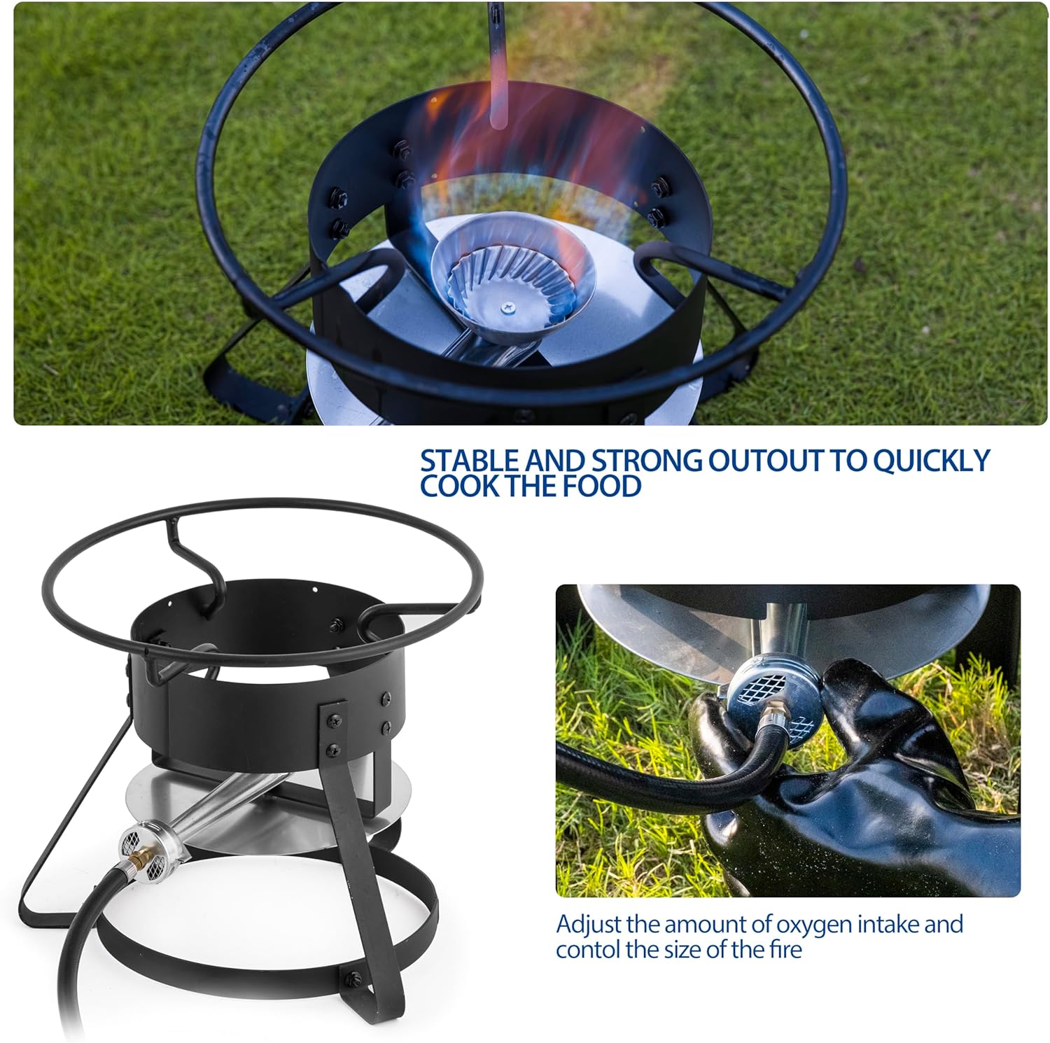 11 Qt. Aluminum Propane Outdoor Deep Fryer Pot with Basket and Thermometer H4901