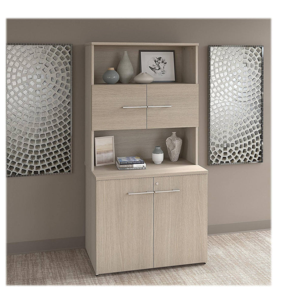 36W Tall Storage Cabinet with Doors and Shelves F60699