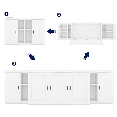 Queen Size Solid Wood Murphy Bed with USB Ports W49592