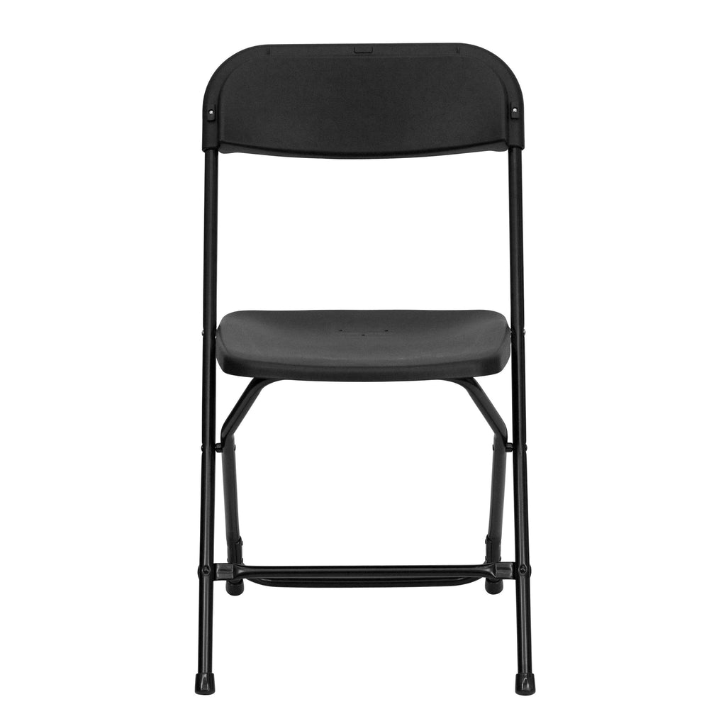 Black Folding Chairs with Draining Holes Set of 2 V309488