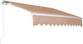 Retractable Patio Awning with Crank Handle, Tan (6.5’x8.2’) P138063