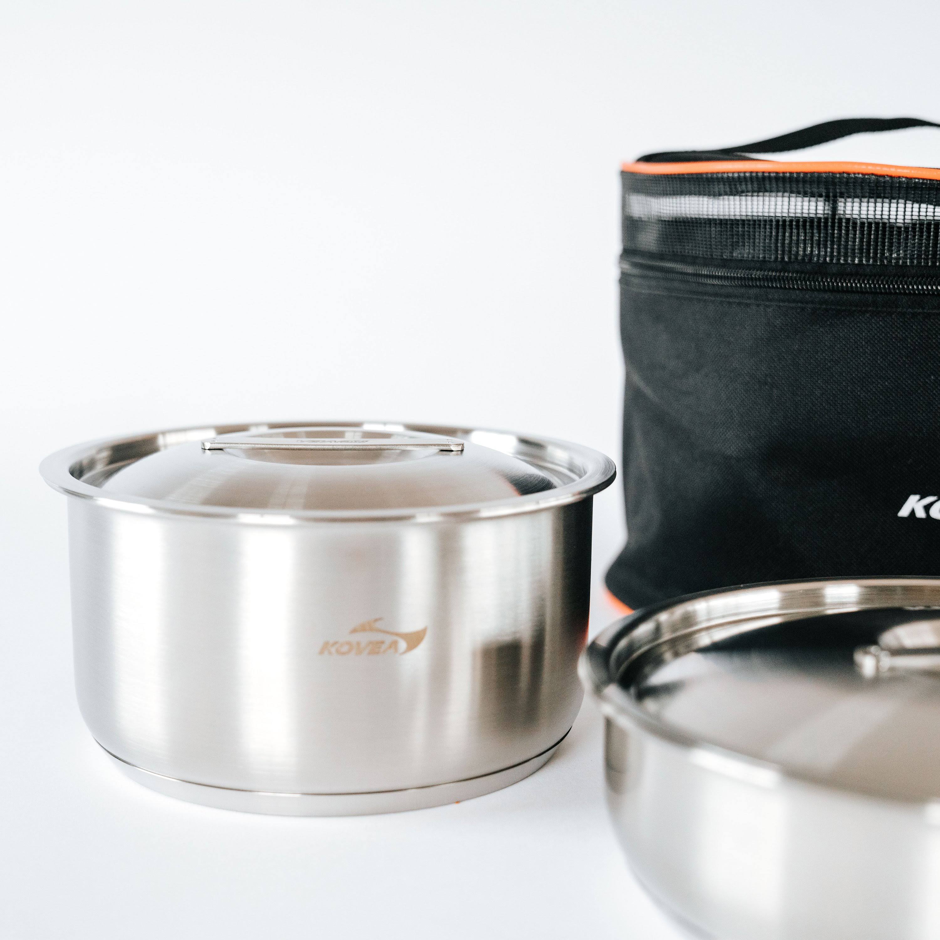 Triple Stainless Outdoor Camping Aluminum Cookware L Q584025