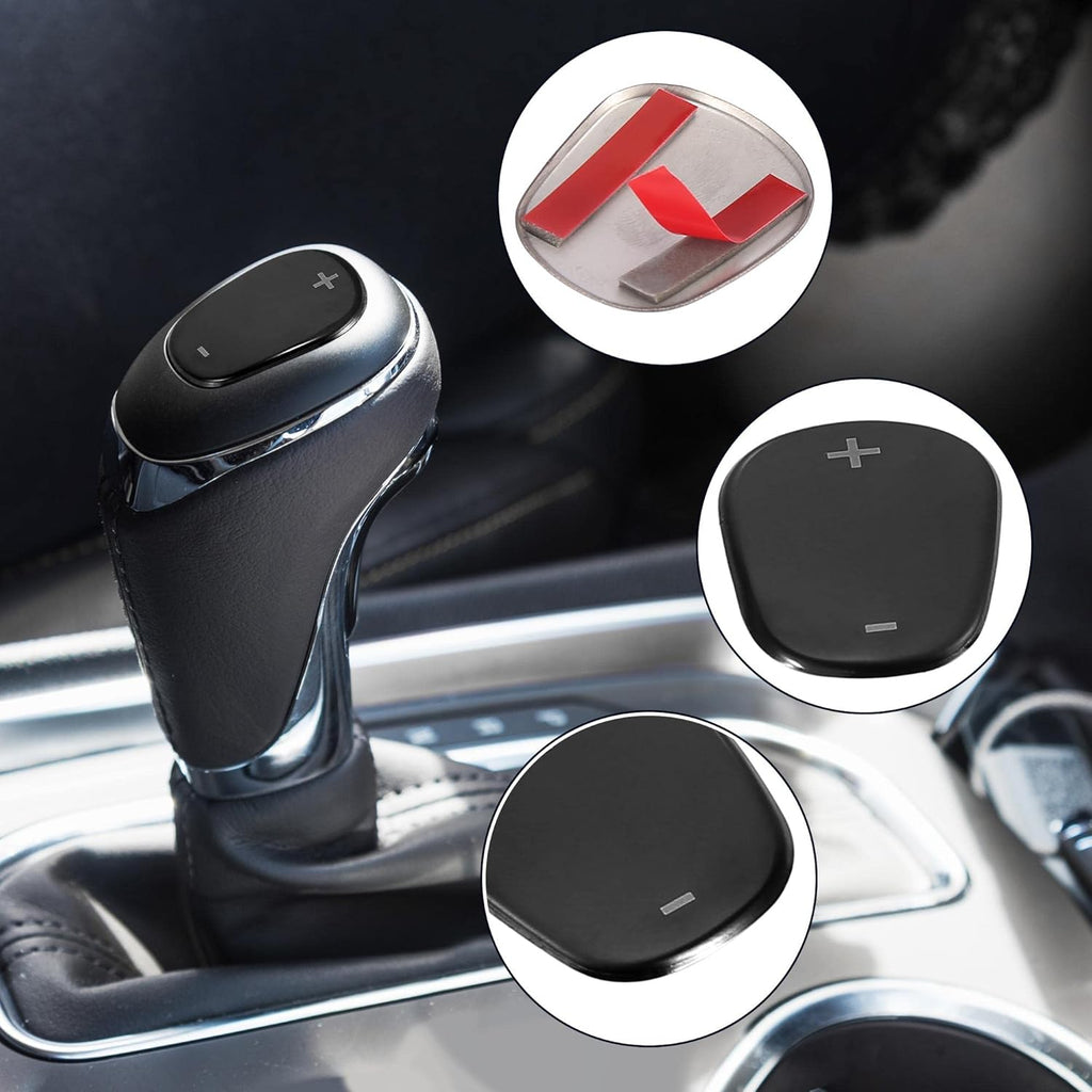 Stainless Steel Black Car Gear Shift Knob Cover Sticker K740895