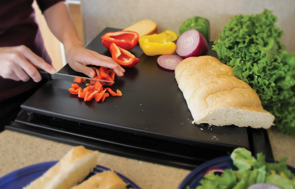 Black Stove Topper and Cutting Board C76205