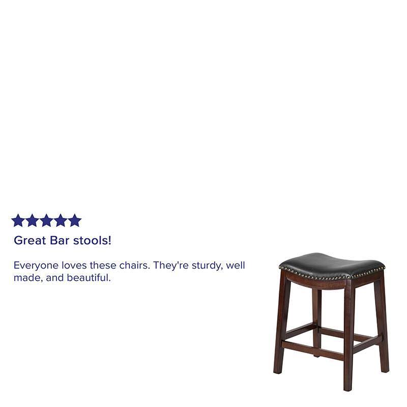 Cappuccino Wood Counter Height Stool W2492