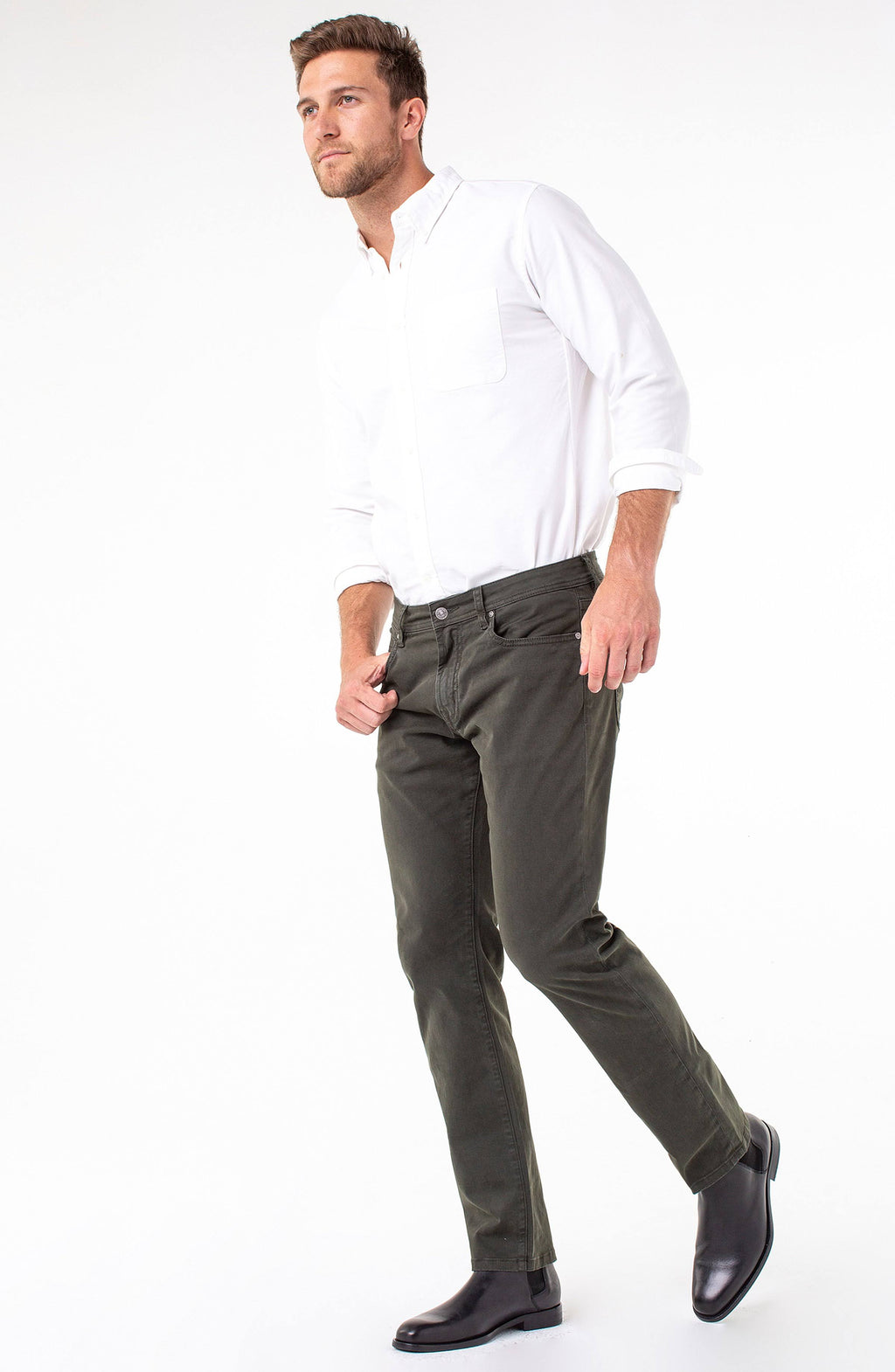 Relaxed Straight Twill Pants, Size 38, 34x22 Inseam, Sand D741685