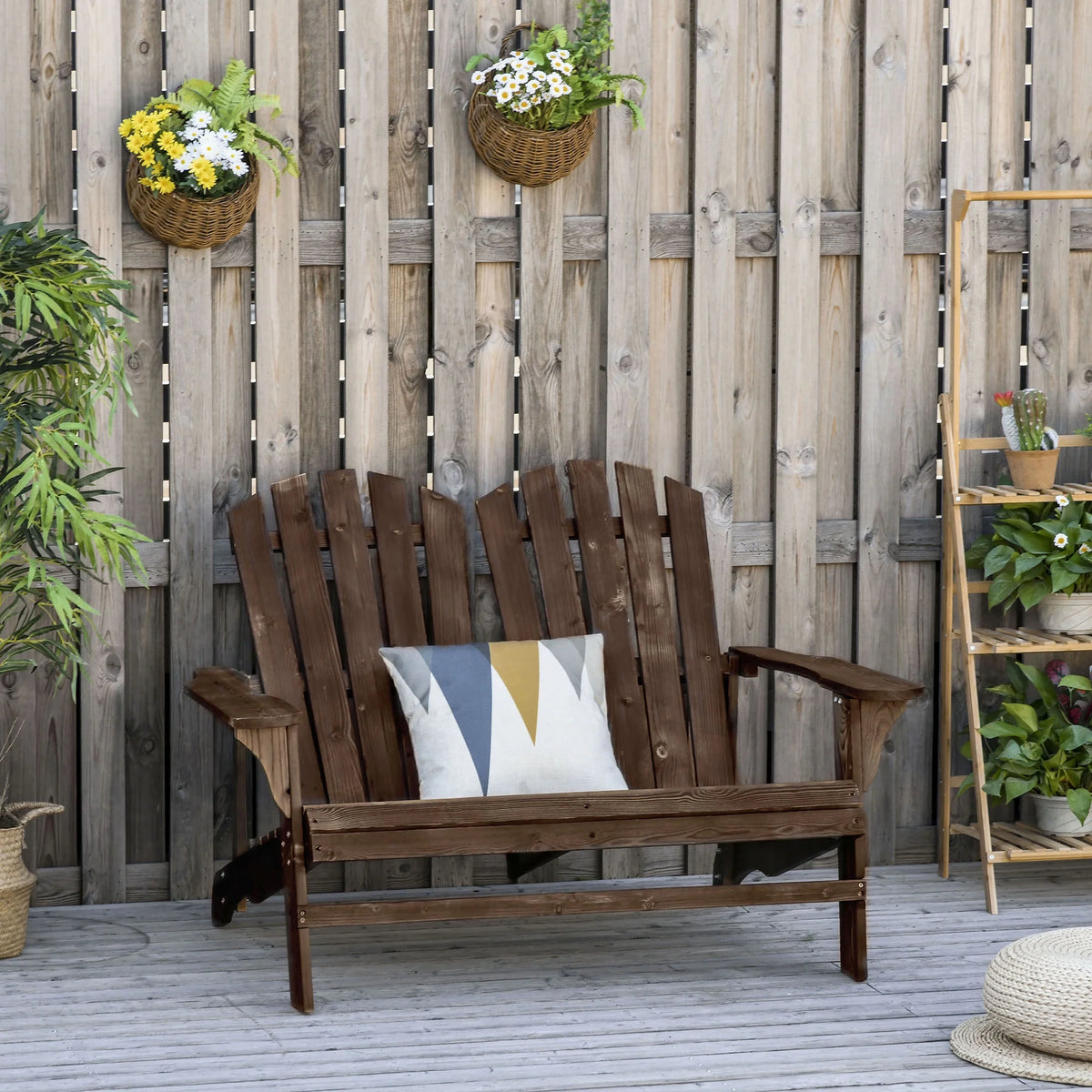 Brown Wooden Adirondack Chair C792287