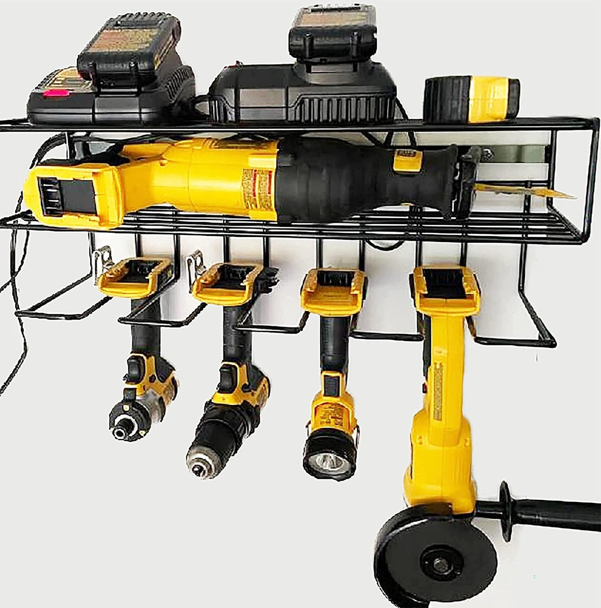 Heavy Duty Floating Tool Shelf 4-Pack Wall Mounted Steel Storage Rack W2023