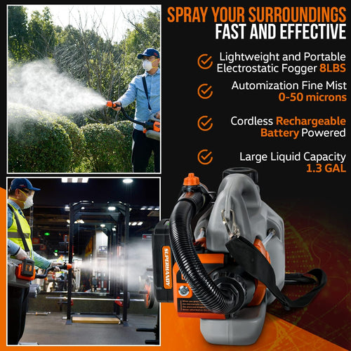 1.3Gal 5L 48V Battery Electrostatic/ULV Fogger Sprayer V3816