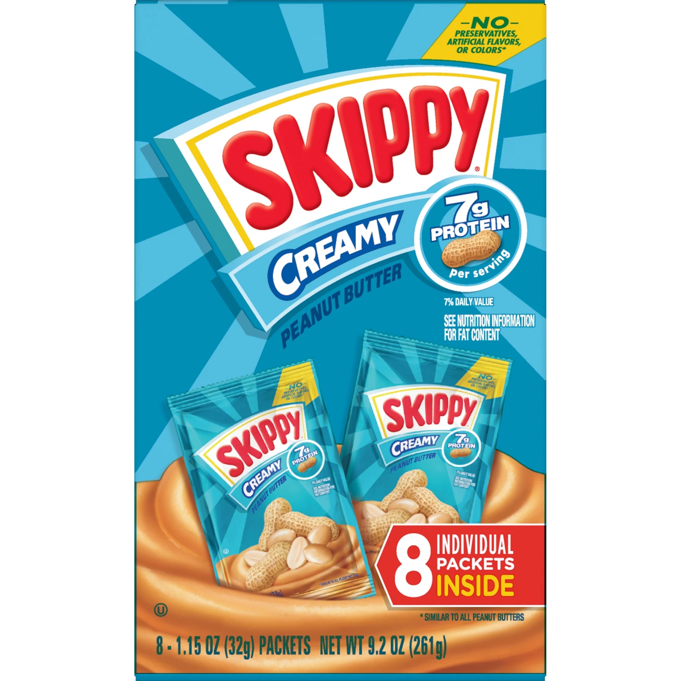 1.15 oz Creamy Peanut Butter Squeeze Packs (64 Pouches) G1607