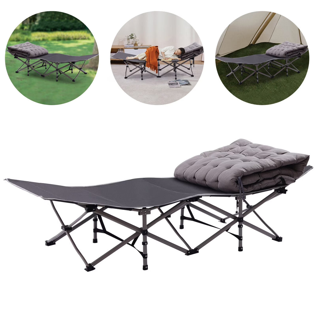 Folding Camping Cot with Mattress O6713