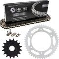 Drive Sprocket Chain Combo Front 16 Rear 47 Tooth 520NZ Standard 112 Links Pack of 2 D178202