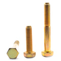 3/4x22-10 x 10x22 Coarse Thread Grade 8 Hex Cap Screw Alloy Steel Yellow Zinc Plated A58345