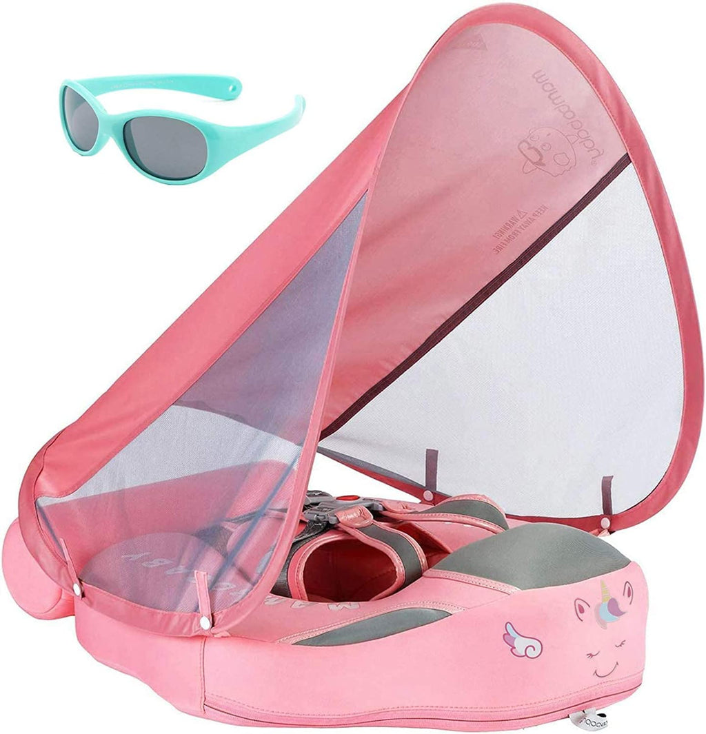 Non Inflatable Baby Float Swim Trainer with Canopy E73681