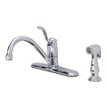 Chrome Kitchen Faucet with Side Sprayer Q9468