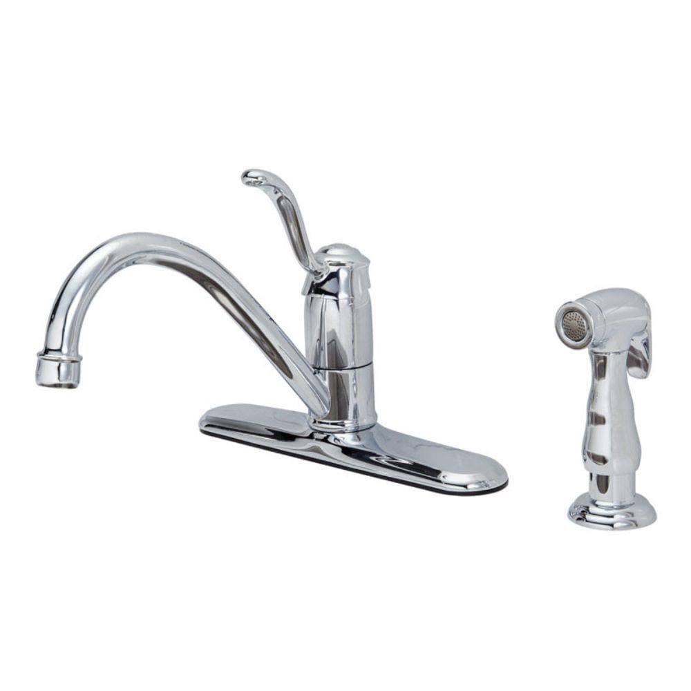 Chrome Kitchen Faucet with Side Sprayer Q9468