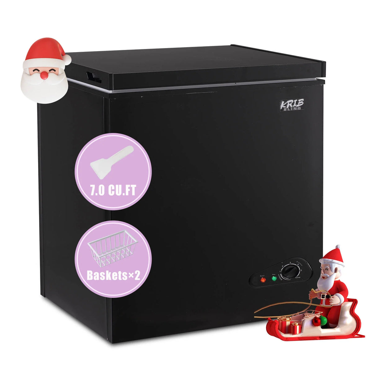 Black 7.0 Cu.Ft Chest Freezer with Removable Basket E42920