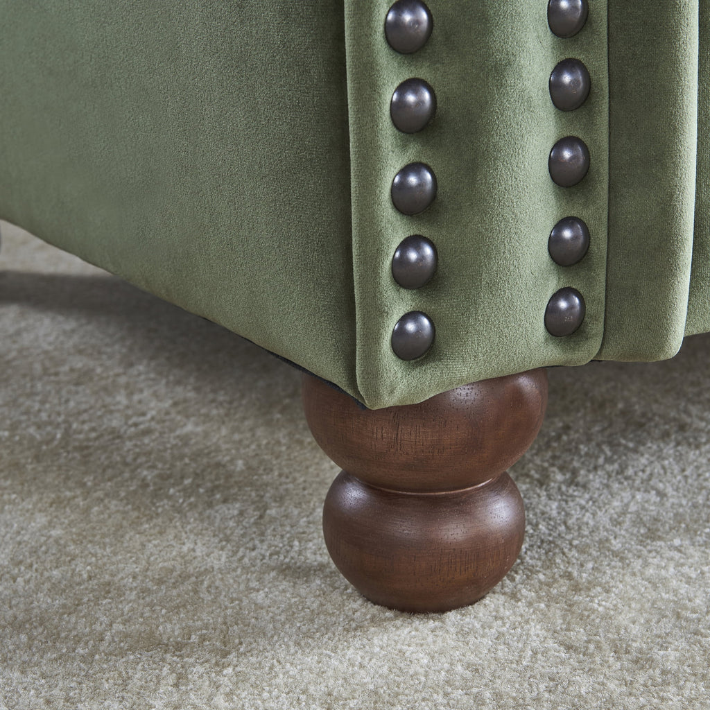 Green Large Upholstered Fabric Sofa R24009